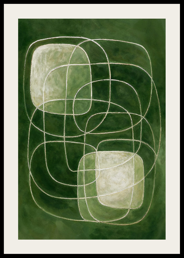 Formele delicate plutesc pe un fundal verde cu o eleganță atemporală.-12