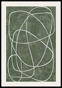 Soft lines squiggle on a deep green background.-2
