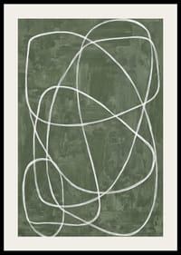 Mjuka linjer snirklar sig på en djupgrön bakgrund.-2