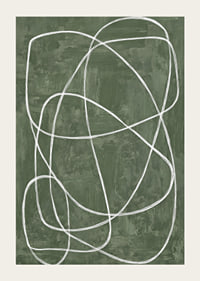 Soft lines squiggle on a deep green background.-3