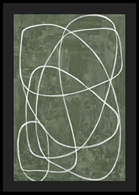 Soft lines squiggle on a deep green background.-4