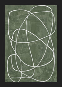 Mjuka linjer snirklar sig på en djupgrön bakgrund.-5