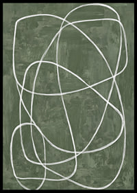 Soft lines squiggle on a deep green background.-6