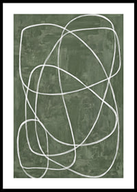 Soft lines squiggle on a deep green background.-0