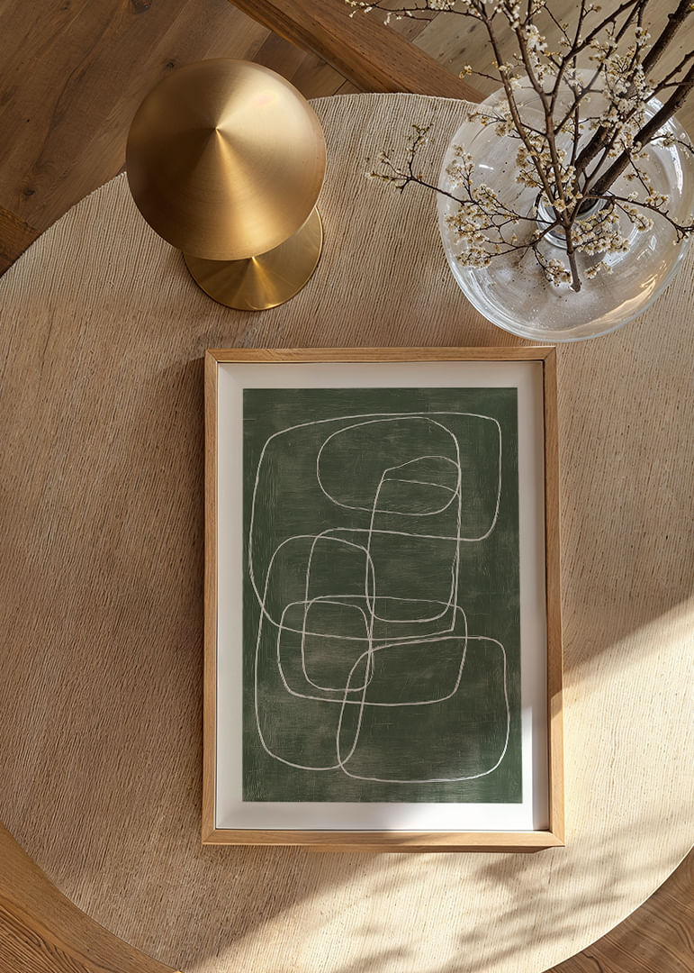 Liniile abstracte sunt țesute în modele calme și armonioase.-12