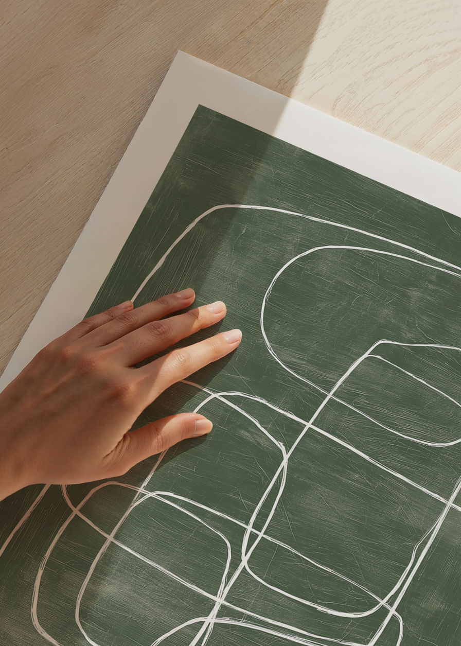 Liniile abstracte sunt țesute în modele calme și armonioase.-12