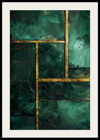 Djupa gröna toner med gyllene accenter strålar elegans.-2