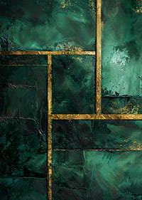 Deep green tones with golden accents radiate elegance.-7