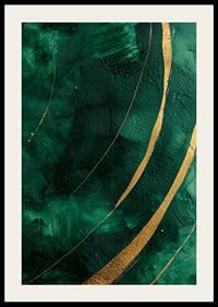 Dramatic green swirls with golden details create magic.-2