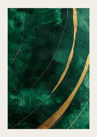 Dramatic green swirls with golden details create magic.-3