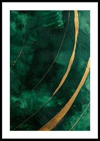 Dramatic green swirls with golden details create magic.-0