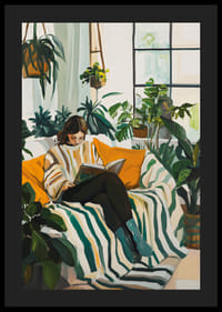 Et harmonisk hjørne fylt med grønn vekst og ro.-4