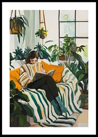 A harmonious corner filled with green growth and tranquility.-0