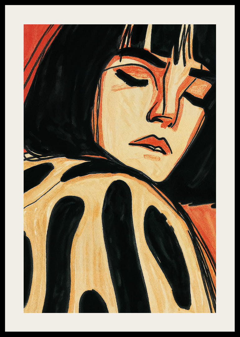 Zasnená žena je zahalená v jemných kontrastoch.-12