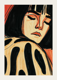 Zasnená žena je zahalená v jemných kontrastoch.-3