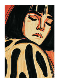 A dreamy woman is enveloped in soft contrasts.-1