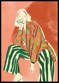 Artistic design with playful patterns and bold colors.-6