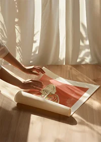 Artistic design with playful patterns and bold colors.-8