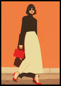 Beauté élégante dans l'élégance rouge et beige.-2
