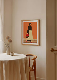 Stilfull skönhet i röd och beige elegans.-8
