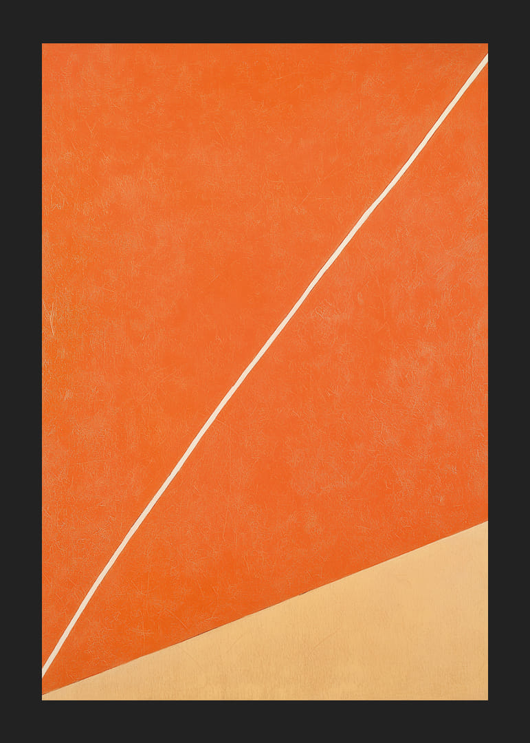 A powerful diagonal play of colors and lines.-12