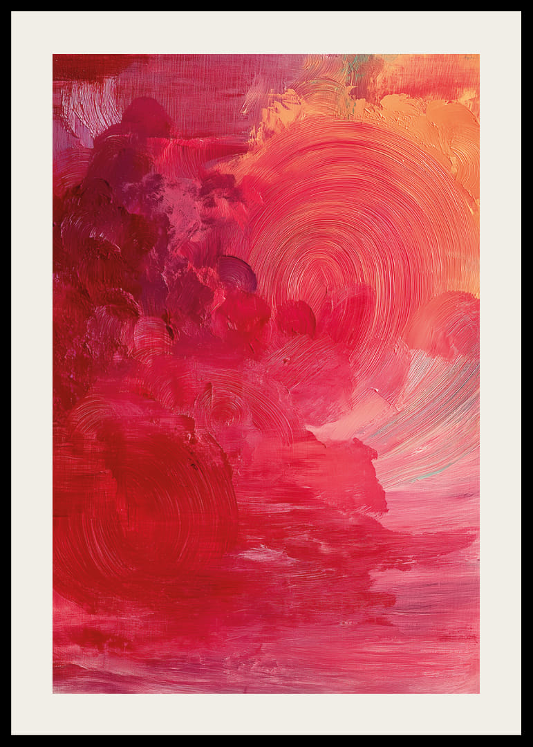 Vibrant red and orange hues evoke the feeling of sunset.-12