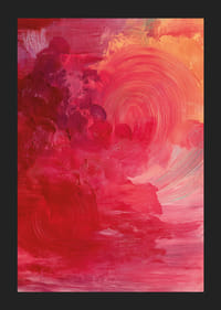 Vibrant red and orange hues evoke the feeling of sunset.-5