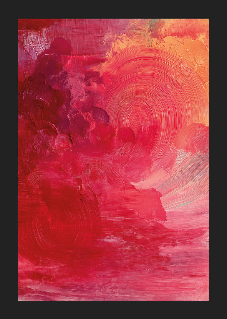 Vibrant red and orange hues evoke the feeling of sunset.-12