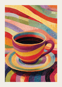 O cană colorată care luminează camera cu viață și bucurie.-3