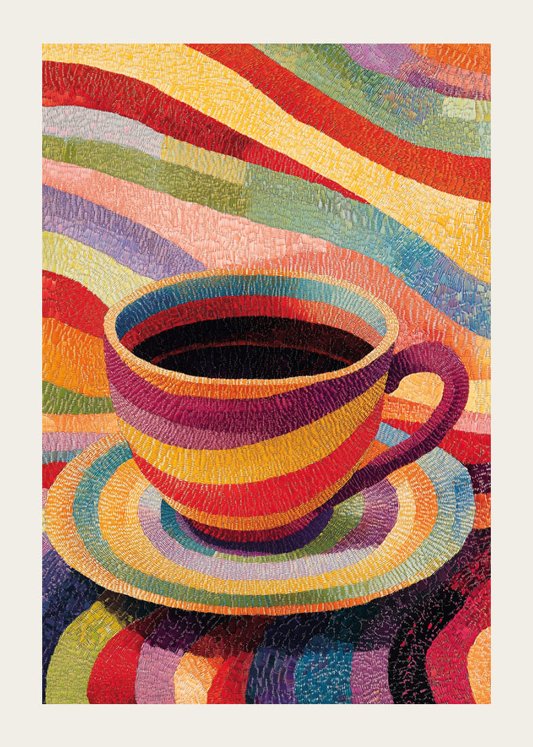 O cană colorată care luminează camera cu viață și bucurie.-12