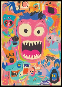 Colorful explosion of emotions and expressions.-0