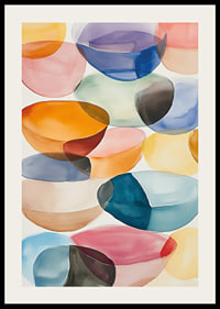 Colorful, floating shapes spread harmony and joy.-2