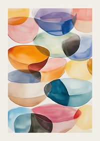 Colorful, floating shapes spread harmony and joy.-3