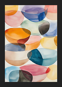 Colorful, floating shapes spread harmony and joy.-5