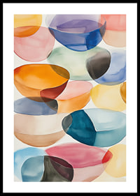 Colorful, floating shapes spread harmony and joy.-0
