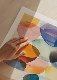 Colorful, floating shapes spread harmony and joy.-9
