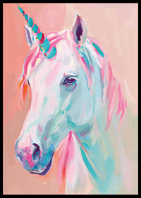 A unicorn in pastel tones spreads magical beauty.-6