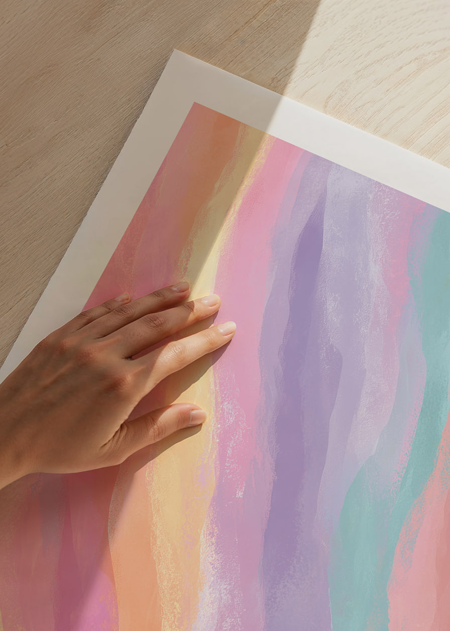 Soft pastel waves create a peaceful atmosphere.-12