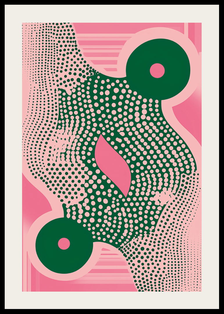 En färgsprakande poster med livfulla rörelser och djärva kontraster.-12