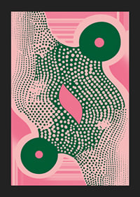 En färgsprakande poster med livfulla rörelser och djärva kontraster.-5