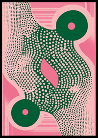 En färgsprakande poster med livfulla rörelser och djärva kontraster.-6