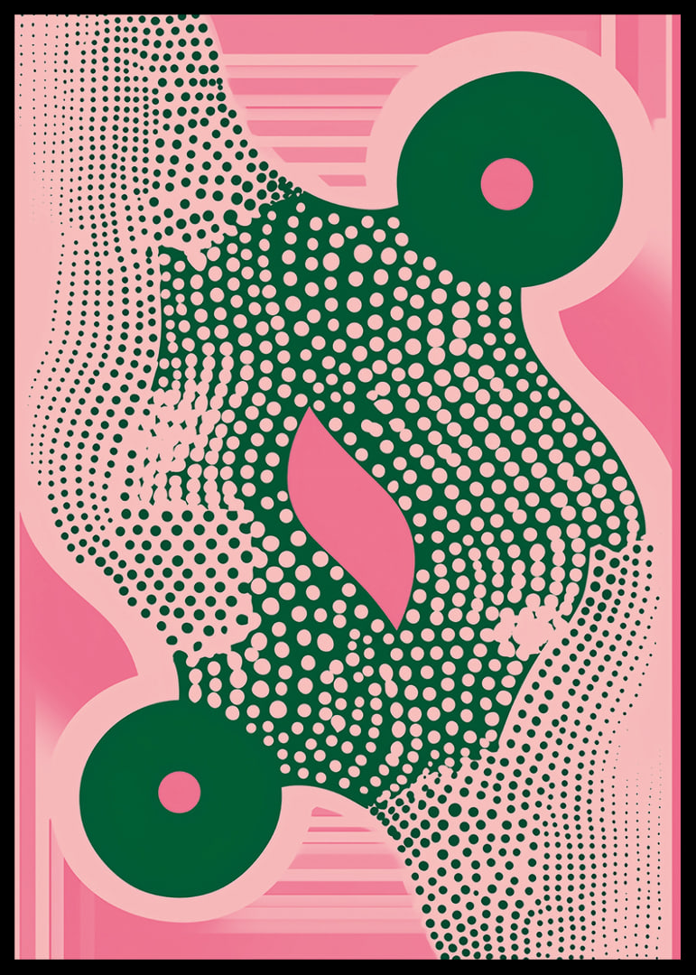 En färgsprakande poster med livfulla rörelser och djärva kontraster.-12