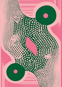 En färgsprakande poster med livfulla rörelser och djärva kontraster.-7