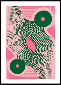En färgsprakande poster med livfulla rörelser och djärva kontraster.-0