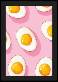 Egg i solmønster på rosa bakgrunn gir en leken følelse.-4