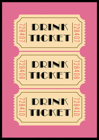 Drie elegante drankbonnetjes op een roze achtergrond.-2