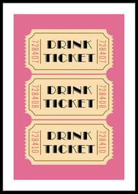 Drie elegante drankbonnetjes op een roze achtergrond.-0