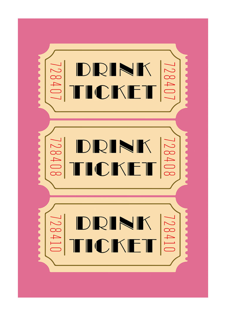 Drie elegante drankbonnetjes op een roze achtergrond.-12