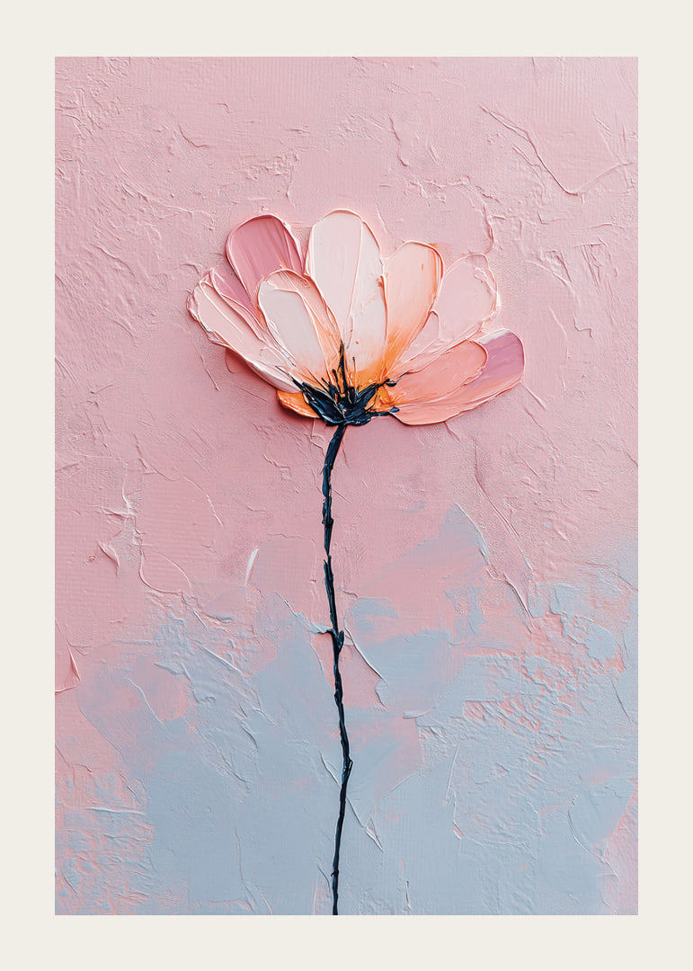 A flower in soft pastel tones captures the eye's peace.-12