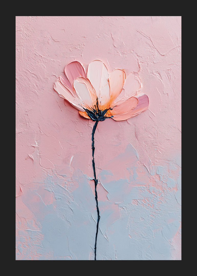 A flower in soft pastel tones captures the eye's peace.-12